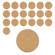 코르크컵받침 원형80x5mm R(모서리라운드) 고급형 20개 1세트 컵받침 코르크코스터, C805R