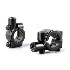 8mm 10mm 백미러 고정 홀더 백미러브라켓 자전거미러 할리백미러 범용킷트 룸미러 파이프브라켓 호환, 블랙, 1개