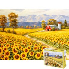 퍼즐피플 해바라기 농장 150피스 풍경 직소퍼즐, 해바라기 농장 150피스(액자없음), 1개