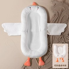 新生兒安撫枕 嬰兒床中床 防溢奶 防驚跳 便攜式, 紅腳鵝牀中牀【暖冬豆豆】可折疊