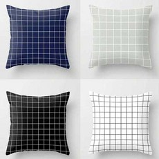 모던 윈도우 체크 쿠션커버 45X45 4종 택1