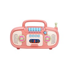 兒童收音機玩具 音樂故事機 兒童唐詩歌曲機 安撫音樂玩具, 收音機玩具-珊瑚紅, 1個