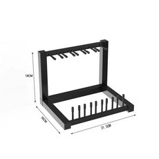 거치대 정리대 홀더 브래킷 선반 보관랙 라켓, E. 검정색라켓 5개 수납 가능, E. 검정색 라켓 5개