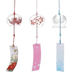 3개 일본 벚꽃 유리 풍경 종3색, 혼합색상