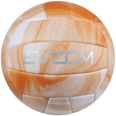EVZOM 배구 소프트 비치 발리볼 - 공식 사이즈 5 실내 실외 해변 수영장 훈련 놀이 여아 남아 청소년 성인 초보자용 (핑크), 주황색