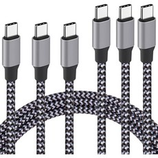 YUNSONG 충전기 MFi 3팩 6피트 나일론 브레이디드 라이트닝 케이블 고속 충전 데이터 동기화 USB 코드 14 13 12 11 Pro Max XS XR X 8 7 6S, [3Pack] for iPhone 16 15