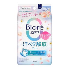 Bioré 비올레 Zero 시트 가련한 꽃의 향기 20장입 제한 시트 데오도란트 시트, 1개, 1g