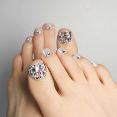 엘씨 셀프 페디큐어 붙이는 네일팁 패디팁 인조발톱팁, 패디팁_PT418, 1개