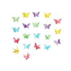 클위몰 나비모빌가렌드 유치원모빌 생일파티장식, 오렌지 무지개, 가랜드1개개, 무지개