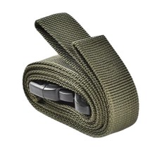 手提綑綁帶 咖啡色 總長135*2.5cm 快扣收納, 軍綠色, 1個