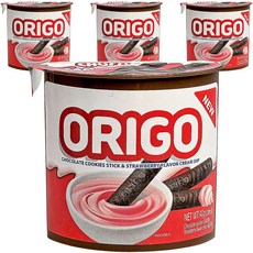 오리고 찍어먹는 스틱과자 딸기향, 4개, 40g