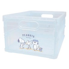 史努比摺疊收納箱 透明輕巧 卡通圖案 居家收納好幫手, 彩色, 1個