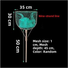 솔리드 링 네트 낚시 장비 야외 청소 대형 물고기 새우 해산물 캠핑 여행, 24. 손잡이 50 - 헤드 35 - 망사 1cm (원