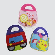 가온로그 펠트 실꿰기 가방 1세트 랜덤 어린이교구