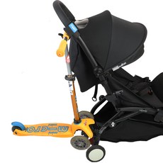 루넬 킥보드 유모차걸이 밴드형, 1개, 블랙