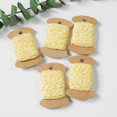 소포장 면 노랑흰색 no16 트와이끈 투톤, 20개[낱개수량확인]