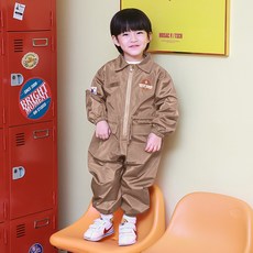 [BAY-B] 아동 전신 미술가운 비행사 베이지, L
