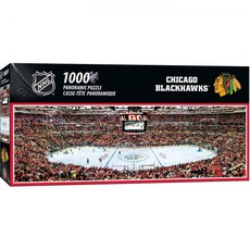 마스터피스 NHL 1000 피스 퍼즐 컬렉션 스타디움 1000피스 직소, 시카고 블랙호크스, 하나의 사이즈, 팀 색상