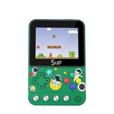 휴대용 대화면 클래식 게임기 F5 복고풍 레트로 게임기 선물 오락용, 싱글 플레이, 그린
