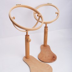 자수틀 거치대 프랑스 자수 고정 수틀 원형 십자수 세트, 1개, B, 24cm