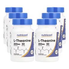 뉴트리코스트 L-테아닌 200mg, 30정, 6개