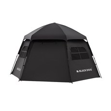 BLACKDOG 육각형 블랙 코팅 자동 텐트 CBD2300QT012, 4-6인용