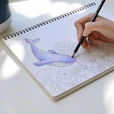 스토어-하유 고래 컬러드로잉 쉬운그림 연습북 드로잉입문연습책