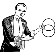 링 마술도구 마술링 고리 마술 용품, 1세트