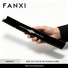 FANXI 벨벳 커플 반지 상자 더블 반지 케이스 귀걸이 목걸이 팔찌 긴 사슬 선물 포장 상자 결혼식 부모님 여자친구 다이아몬드 보석 1세 선물 고급 보관함 프로포즈 백일반지, 1개, H0090203롱 체인 케이스