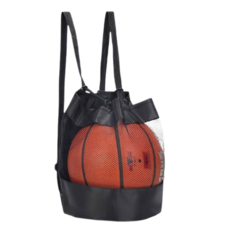 網兜背包 籃球包 足球包 排球包 運動包 - 單肩/雙肩/手提訓練球袋, 1個, 黑色   網兜背包, 黑色