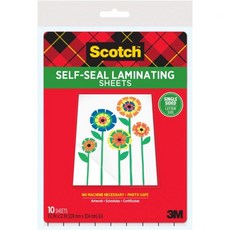 스카치 셀프-씰 단면 라미네이팅 시트 레터 사이즈 9인치 x 12인치 10개입, 스카치 셀프-씰 단면 라미네이팅 시트, 레터 사이즈 9