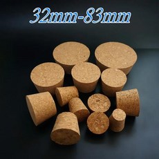 5 개몫 상단 직경 32mm 88mm 나무 코르크 실험실 테스트 튜브 플러그 에센셜 오일 푸딩 작은 유리 병 마개 뚜껑 맞춤형, 14 54x48x20mm