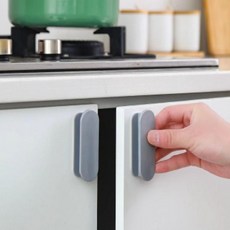 붙이는 손잡이 베란다 서랍장 가구 창문 도어 샷시문 만능 무타 공손 폴딩도어 유리, 화이트2p, 1개