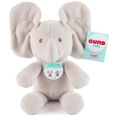 GUND Baby Peek-a-Boo 플로라 버니 플러시 토끼 봉제 동물 만 0세 이상 아기 장난감 크림 17.8cm(7인치) (배터리 필요 없음)_167039, Flappy Elephant_167039