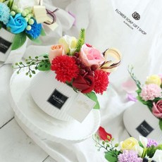 카네이션화분 플라워 비누꽃 어버이날기프트, 시그니쳐카네이션화분(대) 레드, 1개, 시그니쳐카네이션화분(대) 레드
