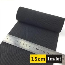 1/2/3Meters 검은 고무 탄성 밴드 50/55/60/70/80/100/150mm 레이스 드레스 허리 벨트 DIY 의류 의류 봉제 액세서리, 블랙-150mm-1M, 1개