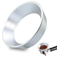 51mm 에스프레소 도징 깔때기 마그네틱 경량 알루미늄 커피 링 브레빌 포터필터 머신과 호환 커피숍용 재사용 가능실버, Silver