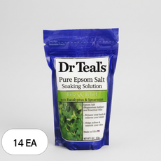 닥터틸즈 퓨어 엡섬솔트 소킹 솔루션 입욕제 유칼립투스 앤 스피아민트, 450g, 14개