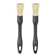 HARFINGTON 2피스 자동차 디테일링 브러시 23.1cm(9.1인치) 천연 빗살 자동 클리닝 브러시 긁힘 방지 자동차 클리너 먼지떨이 외부 내부 대시보드 바퀴 공기 통풍구, HARFINGTON 2피스 자동차 디테일링 브러시 23