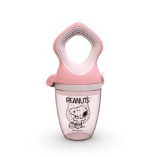 史努比 SNOOPY 食物咬咬棒 輔食器 蔬果輔食 送史努比獨家設計收納盒 嬰兒咬咬樂, 1個, 三角-粉