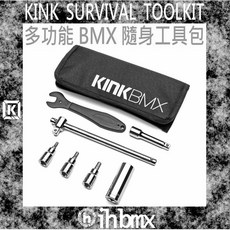 I.H BMX KINK SURVIVAL TOOLKIT 多功能BMX隨身工具包 場地車/滑步車/平衡車適用, 1個, 黑色