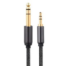 기타 앰프 믹서 MP3 스피커용 Aux 케이블 어댑터 금도금 3.5 잭-6.5 잭 수 TRS 오디오 3.5mm-6.35mm, 01 3.5mm to 6.35mm, 03 1m