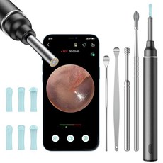 [2023 3.5 mm 1920 IP67 LED WIFI 승급판] 귀걸이 카메라 미미카키 이어 스코프 극세 렌즈 500만 화소 P화질 방수 라이트, 1개