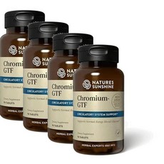 네이처스 선샤인 크롬 GTF 300MCG Nature's Sunshine Chromium GT, 4개, 90정