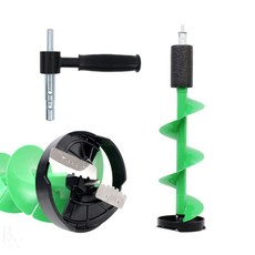 비워크 전동드릴용 일체형 얼음낚시드릴 겨울낚시용품 얼음구멍드릴 얼음천공기