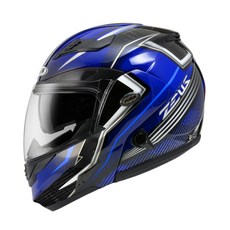 瑞獅 ZEUS ZS-3500 全罩碳纖維可掀式安全帽 YY7 公司貨, 藍