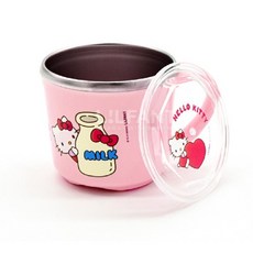 릴팡 헬로키티 베이커 논슬립 뚜껑 스텐컵 210ml 보온 냉온