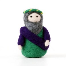 포케 울 펠트 수제 인형 킹 농부 재료 키트 봉제 생일 선물 완성되지 않은, 1개