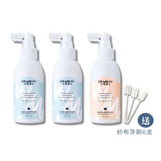 DR.WA-MI 汪咪博士 口腔保健噴液與紗布牙刷, 1個, 犬專用x2+貓專用x1+贈牙刷3入x2