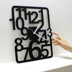 모던 디자인 벽시계 거실 인테리어 카페 북유럽 사무실, 블랙